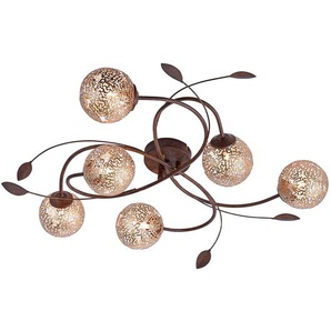 Deckenleuchte I 65 x 15 x 65cm Braun/Gold Eisen, lackiert G9
