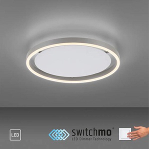 Deckenleuchte JUST LIGHT RITUS Lampen Gr. 1 flammig, Ø 3,9 cm, grau (aluminiumfarben) LED Deckenlampen