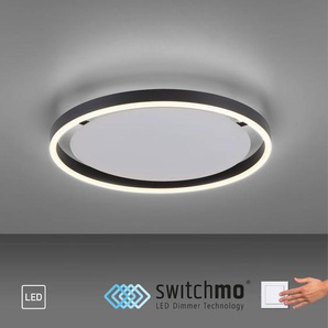 Deckenleuchte JUST LIGHT RITUS Lampen Gr. 1 flammig, Ø 3,9 cm, grau (anthrazit) LED Deckenlampen