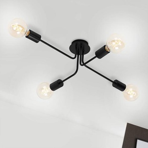 Deckenleuchte Kuglo 45 x 19 x 66cm Schwarz Material: Metall Metallart: Eisen Oberfläche Metall: Lackiert E27