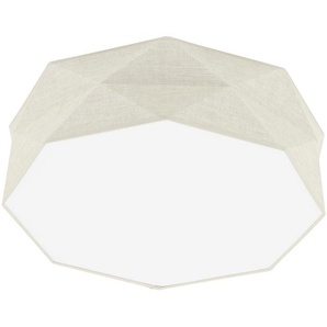 Deckenleuchte mit Leinen-Schirm - beige - Materialmix - 17 cm - [52.0] | Möbel Kraft
