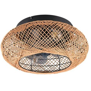 Deckenleuchte mit Ventilator - braun - Materialmix - 50 cm - 21 cm - cm 50,0 | Möbel Kraft