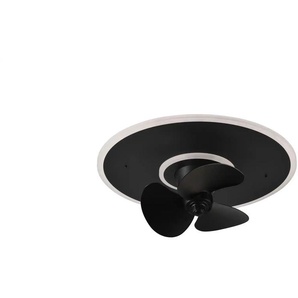 Deckenleuchte mit Ventilator   ¦ schwarz ¦ Maße (cm): B: 50 H: 19 T: 50.0