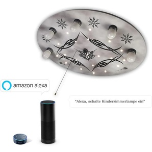 Deckenleuchte NIERMANN Gothic Lampen Gr. 5 flammig, Höhe: 7 cm, bunt Kinderlampe Deckenlampen Deckenleuchte Gothic Amazon Alexa kompatibel