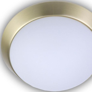 Deckenleuchte NIERMANN Opal matt, Dekorring Messing 50 cm Lampen Gr. 3 flammig, Ø 50 cm, weiß Deckenlampen