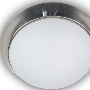 Deckenleuchte NIERMANN Opal matt, Dekorring Nickel 40 cm, LED Lampen Gr. 1 flammig, Ø 40 cm, weiß LED Deckenlampen