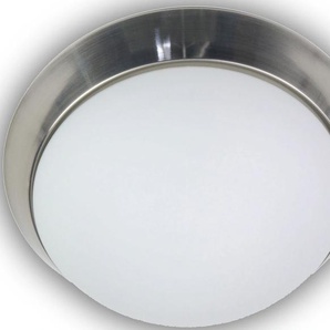 Deckenleuchte NIERMANN Opal matt, Dekorring Nickel 45 cm, LED Lampen Gr. 1 flammig, Ø 45 cm, weiß LED Deckenlampen