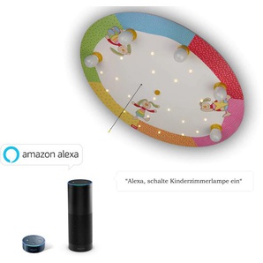 Deckenleuchte NIERMANN Rainbow Rabbit Lampen Gr. 5 flammig, Höhe: 7 cm, bunt Kinderlampe Deckenlampen Deckenleuchte Rainbow Rabbit Amazon Alexa kompatibel
