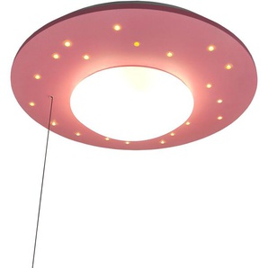 Deckenleuchte NIERMANN Starlight, Pastellrosé Lampen Gr. 1 flammig, Ø 54 cm Höhe: 11 cm, rosa Deckenlampen E27 Fassung für einfachen Leuchtmittelwechsel