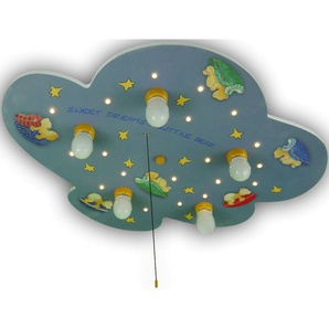 Deckenleuchte NIERMANN Wolke Bärchen Lampen Gr. 5 flammig, Höhe: 7 cm, bunt Kinderlampe Deckenlampen Deckenleuchte Wolke Bärchen Amazon Alexa kompatibel