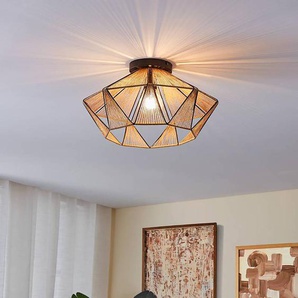 Deckenleuchte Adwickle Ø 45cm Beige Mischgewebe E27