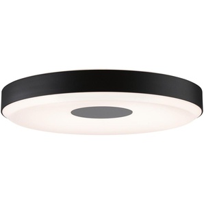 Deckenleuchte PAULMANN Puric Pane Lampen Gr. Ø 40,0 cm Höhe: 7,3 cm, schwarz (schwarz, grau) LED Deckenlampen