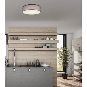 Deckenleuchte Sanna I Ø 40cm Grau/Weiß Flachgewebe E27