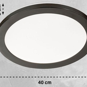 Deckenleuchte SCHÖNER WOHNEN-KOLLEKTION Flat Lampen Gr. 1 flammig, Ø 40,00 cm Höhe: 3,00 cm, beige (sandschwarz) LED Deckenlampen