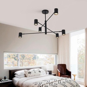 Deckenleuchte Snow, Schwarz, Metall, 12x44.5x80 cm, RoHS, Lampen & Leuchten, Innenbeleuchtung, Leuchten nach Räumen, Esstischlampen