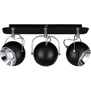Deckenleuchte SPOT LIGHT BALL Lampen Gr. Ø 12 cm Höhe: 21 cm, schwarz (schwarz, chromfarben) Deckenspot Deckenstrahler LED Designerlampe LED-Leuchtmittel Inkl., wechselbar, dreh- und schwenkbarer Spot