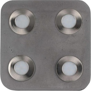 Deckenleuchte SPOT LIGHT COOL Lampen Gr. Höhe: 3,5 cm, grau (betongrau, nickelfarben, weiß) LED Deckenlampen
