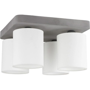 Deckenleuchte SPOT LIGHT GENTLE Lampen Gr. 4 flammig, Ø 13 cm Höhe: 21 cm, grau (grau, weiß) Deckenlampen