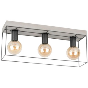 Deckenleuchte SPOT LIGHT GRETTER CONCRETE Lampen Gr. Höhe: 22,5 cm, grau (betongrau, schwarz) Deckenlampen