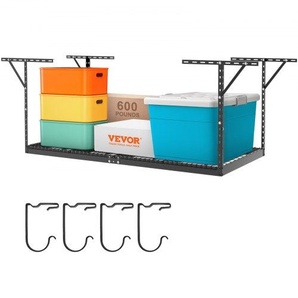 Deckenregal, verstellbar, für Garage, 121,9 x 243,8 cm, Deckenregal, 272 kg, Schwarz CKTHBCWJZHS48CM3LV0