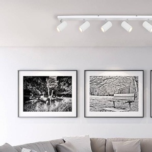 Deckenstrahler 6 x 12 x 115cm Weiß/Weiß 6 Material: Metall Metallart: Chrom, Eisen Oberfläche Metall: Lackiert LED GU10