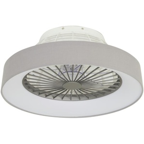 Deckenventilator mit Stoffschirm in grau   ¦ grau ¦ Maße (cm): H: 19  Ø: 47