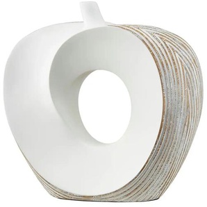 Deko Apfel | beige | Polyresin (Kunstharz) | 22,5 cm | 22 cm | cm 9,5 |