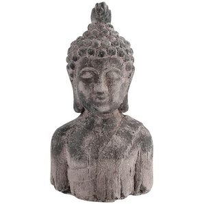 Deko Figur Buddha - grau - Zement - 14 cm - 26,5 cm - 9,5 cm | Möbel Kraft
