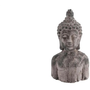 Deko Figur Buddha - grau - Zement - 14 cm - 26,5 cm - cm 9,5 | Möbel Kraft