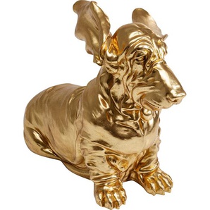 Deko Figur Coiffed Dog Gold 52cm