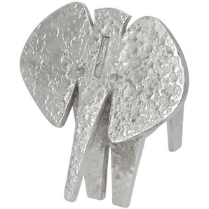 Deko Figur Elefant - silber - Aluminium - 20 cm - 17 cm - 16 cm | Möbel Kraft