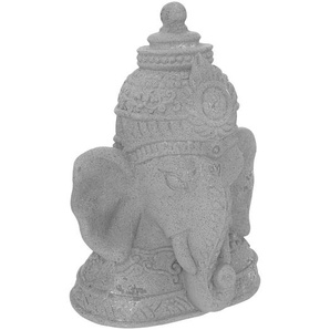 Deko-Figur Kopf Ganesh grau, H.36 cm