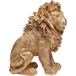 Deko Figur Sitting Lion Gold 42cm
