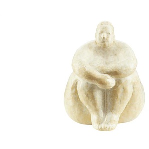 HOME STORY Deko Figur Woman - beige - Steinzeug - 12,5 cm - 15 cm - cm 12,0 | Möbel Kraft