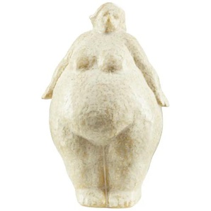 HOME STORY Deko Figur Woman - beige - Steinzeug - 14,5 cm - 22,2 cm - cm 10,5 | Möbel Kraft