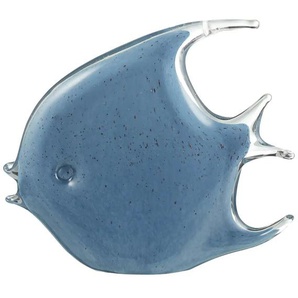 HOME STORY Deko Fisch   ¦ blau ¦ Glas ¦ Maße (cm): B: 18 H: 15 T: 4.5