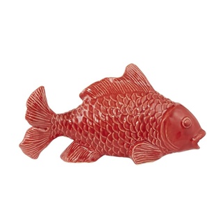 Deko Fisch - rot - Porzellan - 26,5 cm - 12 cm - cm 7,0 | Möbel Kraft