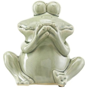 Deko Frosch   ¦ grün ¦ Keramik ¦ Maße (cm): B: 17 H: 18 T: 12.5