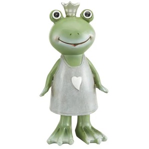 Deko Frosch   ¦ grün ¦ Polyresin (Kunstharz) ¦ Maße (cm): B: 6,8 H: 15,5 T: 5.0