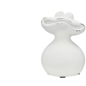 Deko Frosch - weiß - Polyresin (Kunstharz) - 12 cm - 17 cm - cm 10,5 | Möbel Kraft