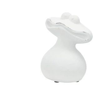 Deko Frosch - weiß - Polyresin (Kunstharz) - 16,5 cm - 21 cm - cm 12,0 | Möbel Kraft