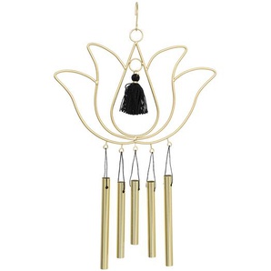 Deko-Glocke Jil Metall, gold, H.41 cm