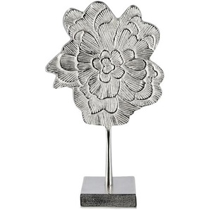 Deko Objekt Blume - silber - Aluminium - 22 cm - 38 cm - 11 cm | Möbel Kraft