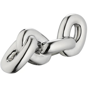 Deko Objekt Kettenglieder   ¦ silber ¦ Porzellan ¦ Maße (cm): B: 28,5 H: 11,5 T: 8.5