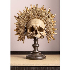 Deko Objekt King Skull 34 x 42 x 20cm Gold