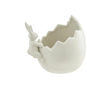 Deko Osterschale - grau - Porzellan, Keramik - 11,5 cm - [14.5] | Möbel Kraft
