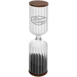Deko-Sanduhr Holz   Glas, H.30 cm
