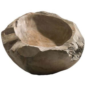 Deko-Schale aus Teakholz, Durchmesser ca. 40 cm