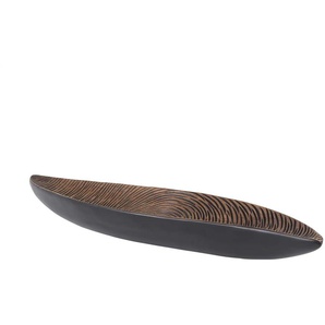 Deko Schale Schiffchen | schwarz | Polyresin (Kunstharz) | 45,5 cm | 4 cm | cm 12,0 |