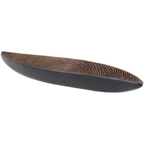 Deko Schale  Schiffchen ¦ schwarz ¦ Polyresin (Kunstharz) ¦ Maße (cm): B: 45,5 H: 4 T: 12.0
